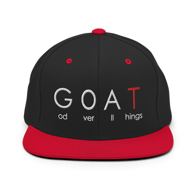 Red and Black snapback Christian hats designed by black-owned Christian clothing brand